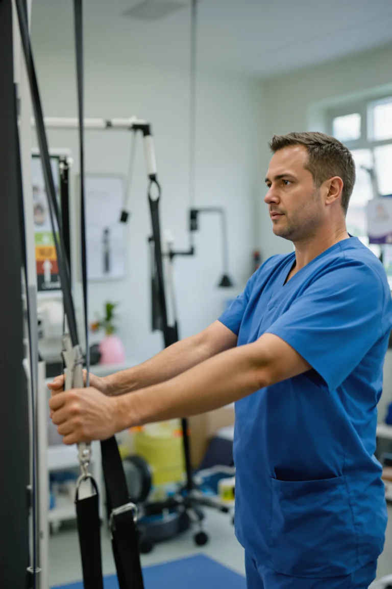 Physical therapy treatment session