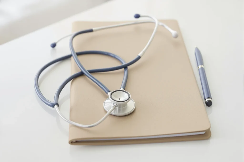 Stethoscope on a clinic desk