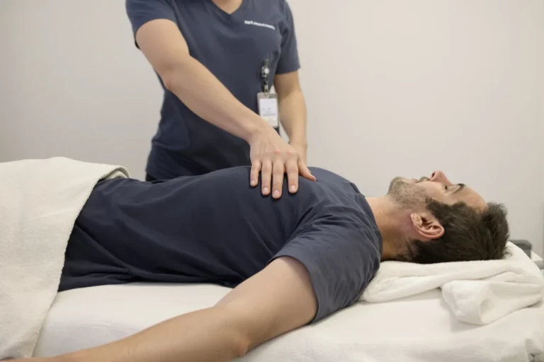 Physical therapy treatment session